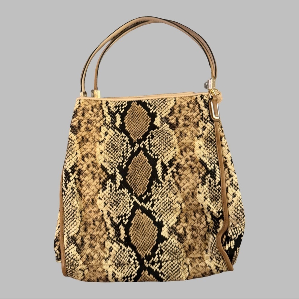 COACH Vintage Madison Phoebe Canvas Python Snakeskin Shoulder Bag - Picture 2 of 16